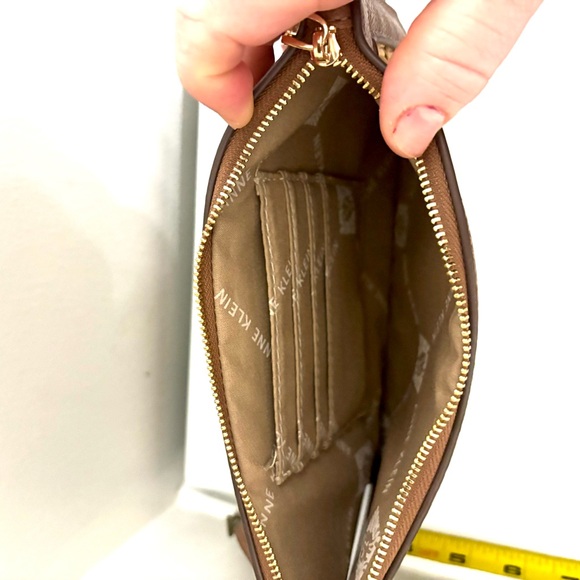 Anne Klein NWOT Brown/Tan/Chestnut Gold Clutch Wristlet Wallet Trio Set New - Picture 5 of 14
